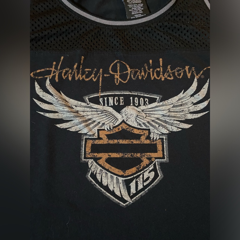 Harley-Davidson mesh men’s tank top Large 1903 115 years wings motorcycle riding - Picture 2 of 8